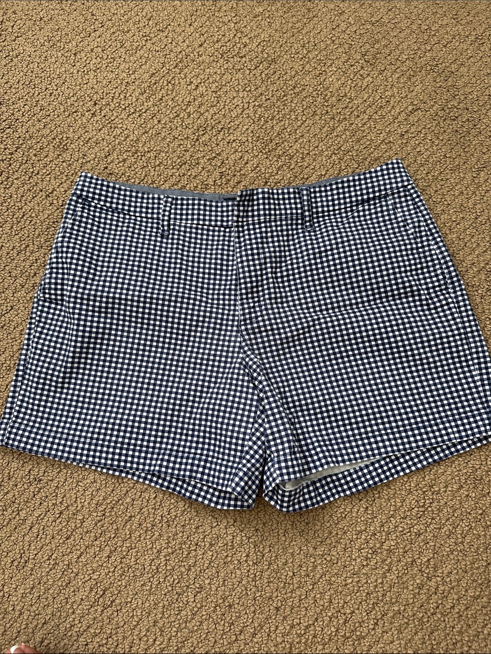 Tommy Hilfiger Navy and White Gingham Bermuda Shorts